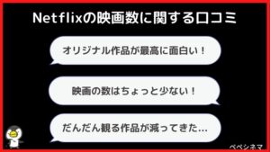 「Netflixの映画数が少ない」に関する口コミ