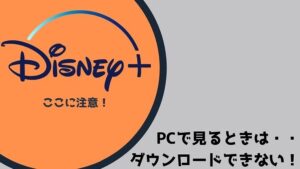 注意!ディズニープラスはパソコン(PC)にはダウンロードできない