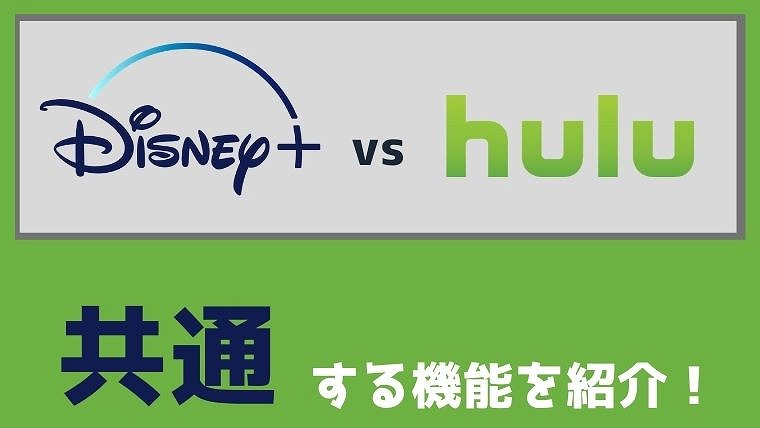 ディズニープラスとHuluに共通する特徴