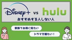 結局どっち?ディズニープラスとHuluをおすすめする人しない人!