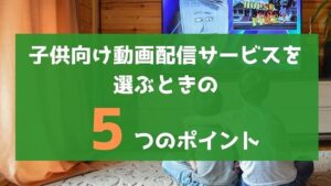 子供向けの動画配信サービスを選ぶ5つのポイント